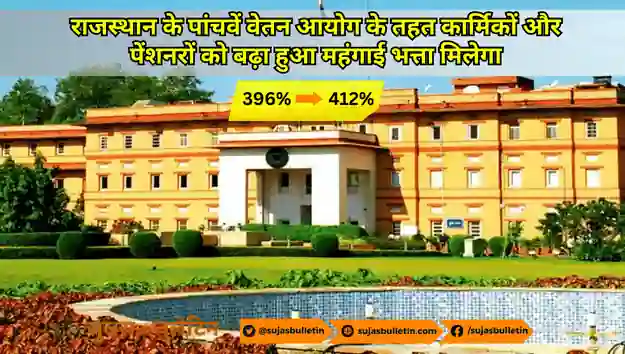 राजस्थान के पांचवें वेतन आयोग के तहत कार्मिकों और पेंशनरों को बढ़ा हुआ महंगाई भत्ता मिलेगा rajasthan fifth pay commission mehgai bhatta increment